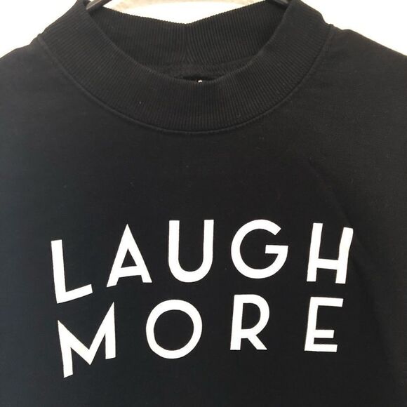 H&M 🎉HP🎉Women’s Sweatshirt “Laugh More” - Picture 3 of 7